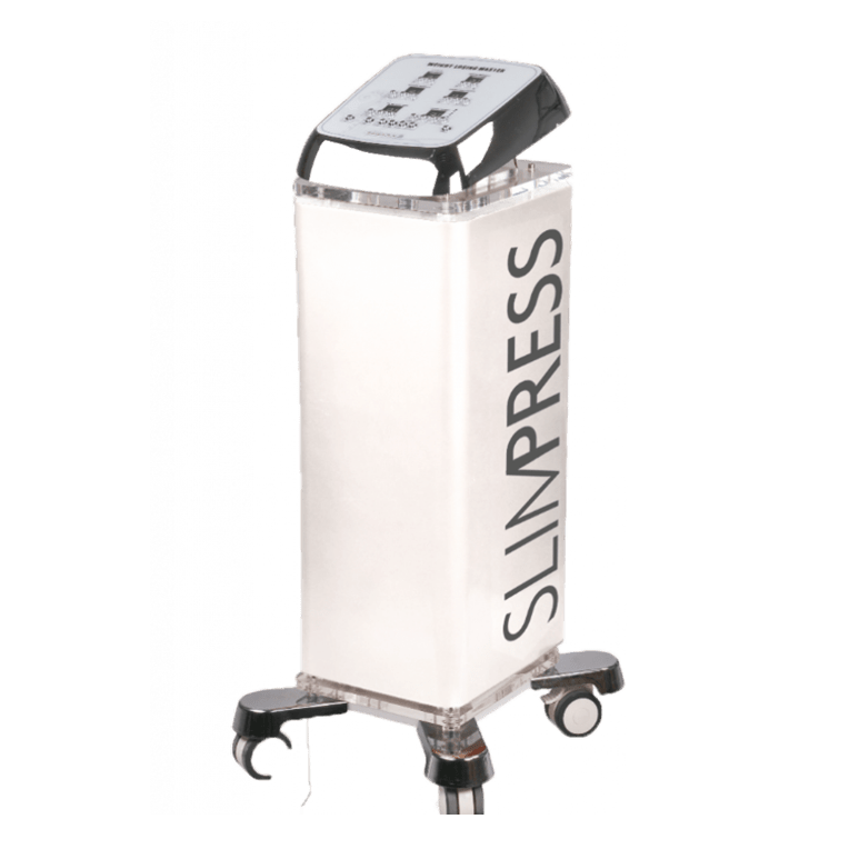Slim Press machine used for lymphatic drainage and cellulite reduction at InfraFit Dubai